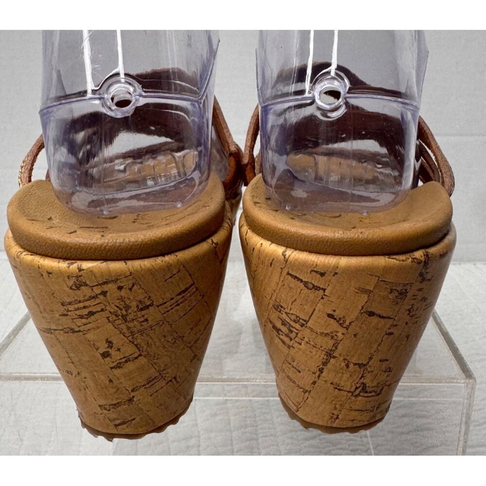 Skechers Women Beverlee Vegan Strappy Wedge Sandals 9 Brown - Picture 3 of 9